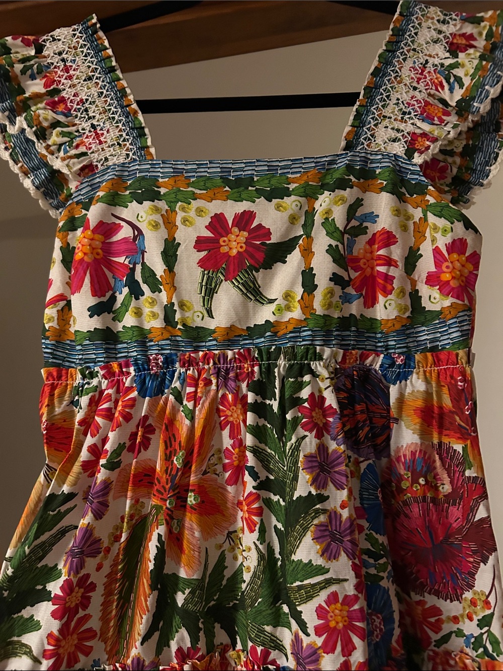 NWT FARM Rio Off-White Tropical Yard Sleeveless Mini Dress, Medium - Picture 9 of 9